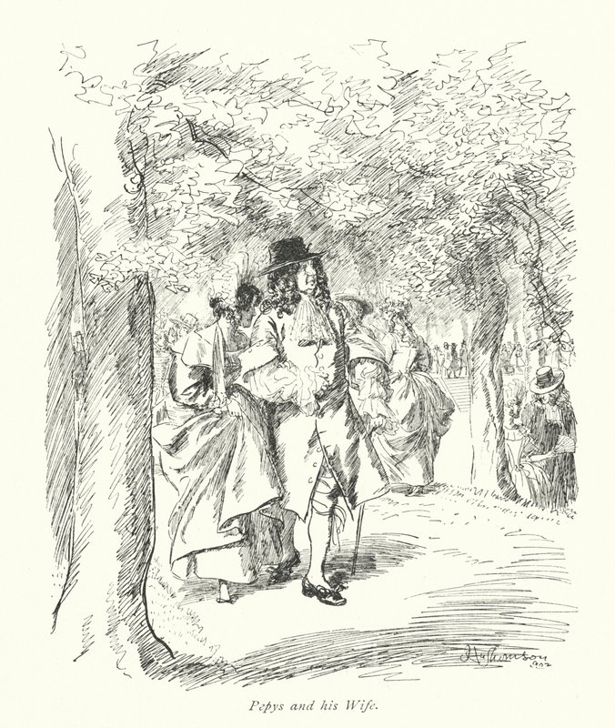 Londra: Pepys e sua moglie da Hugh Thomson