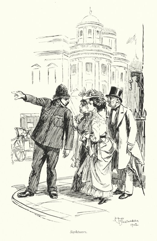 Londra: Turisti (litografia a colori) da Hugh Thomson