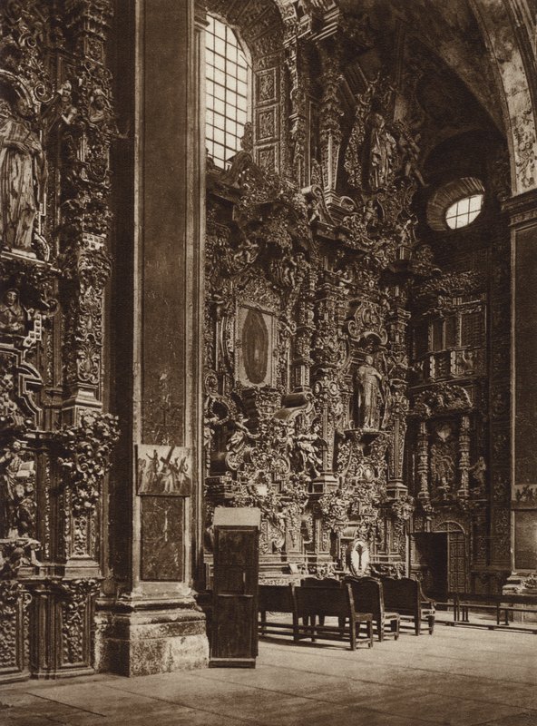 Messico: Chiesa di Tepozotlan (foto b/n) da Hugo Brehme