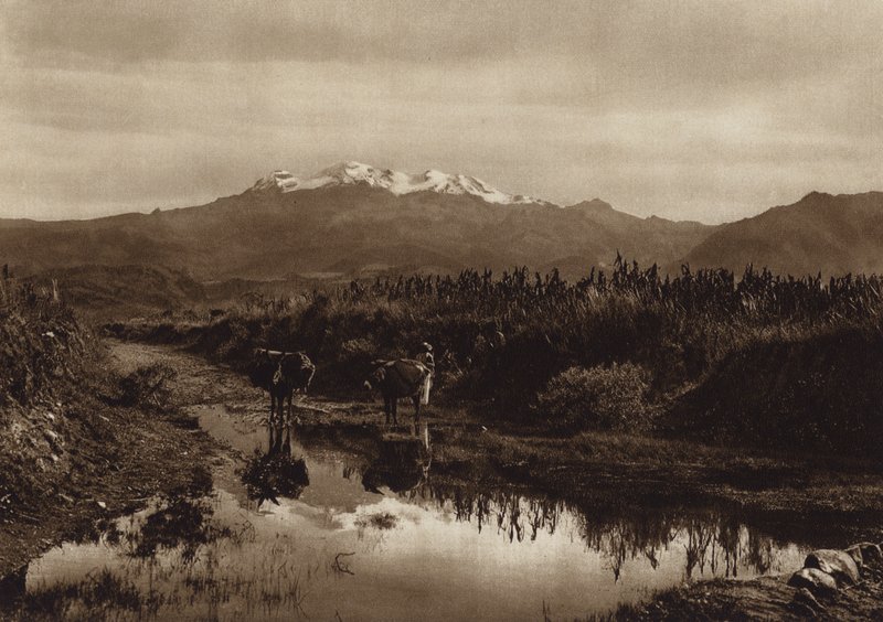 Messico: Iztaccihuatl (foto b/n) da Hugo Brehme