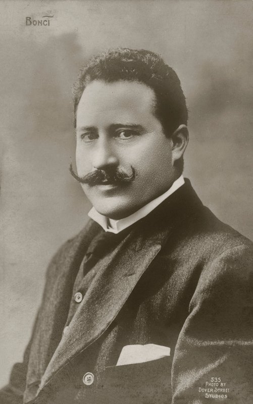 Alessandro Bonci, Italian opera singer (b/w photo) da Italian Photographer