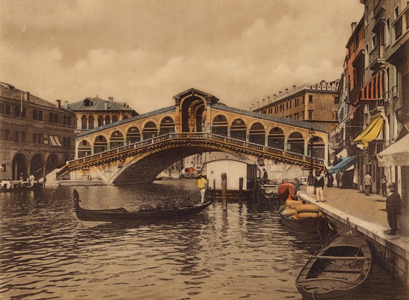 Venezia / Venice: Ponte di Rialto (coloured photo) da Italian Photographer