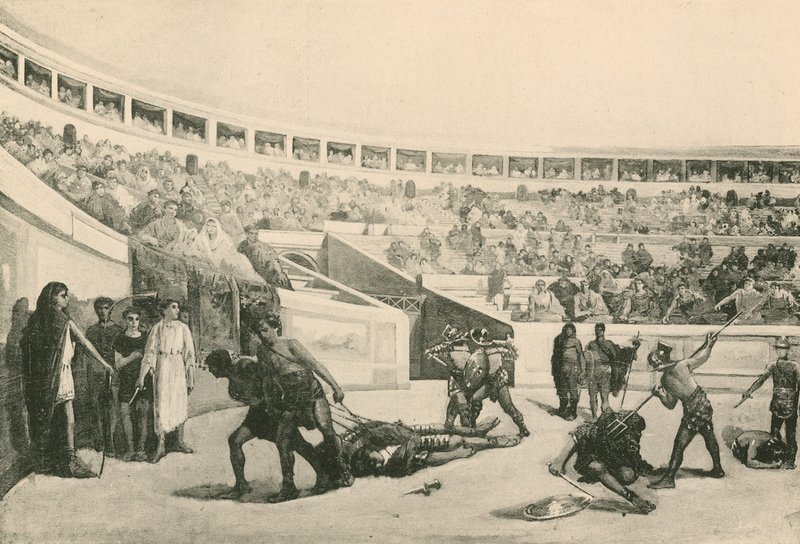 Un Combattimento di Gladiatori nell