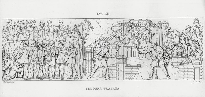 La Colonna Traiana (incisione) da Italian School