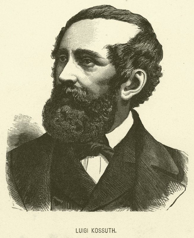 Luigi Kossuth (incisione) da Italian School
