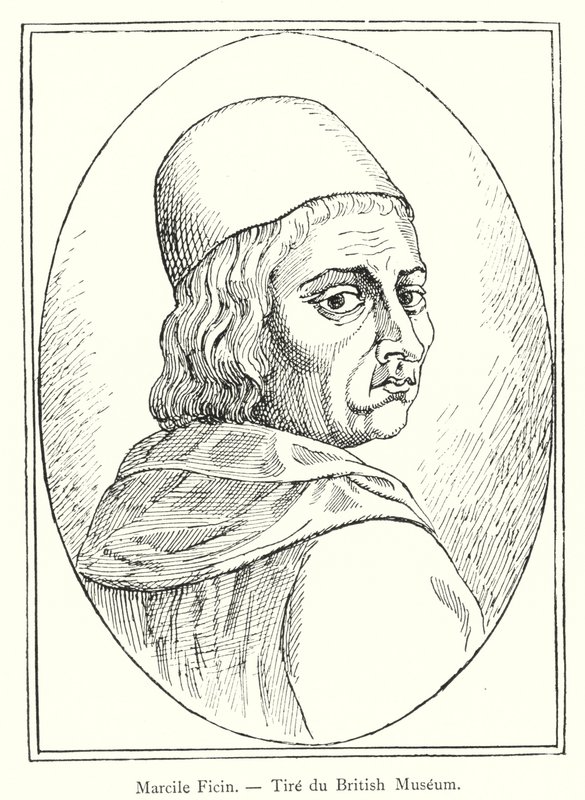 Marsilio Ficino, tratto dal British Museum (incisione) da Italian School
