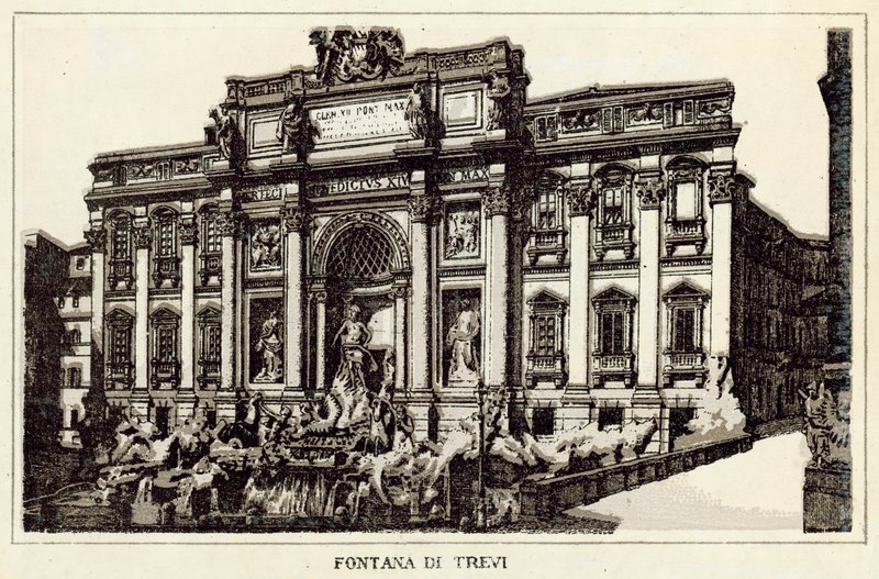 Roma: Fontana di Trevi da Italian School