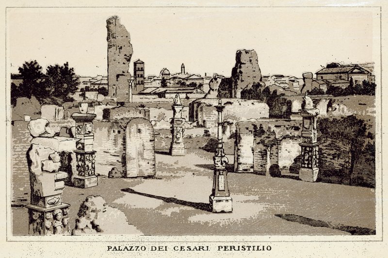 Roma: Palazzo dei Cesari, Peristilio da Italian School