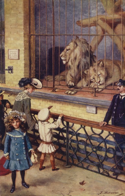 Nella casa dei leoni allo zoo di Londra da J. Williamson