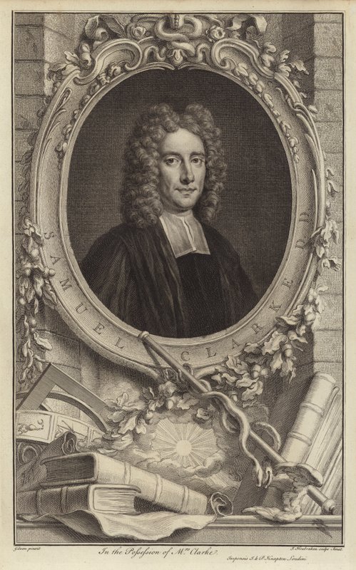 Samuel Clarke, filosofo e clero inglese (incisione) da Jacobus Houbraken