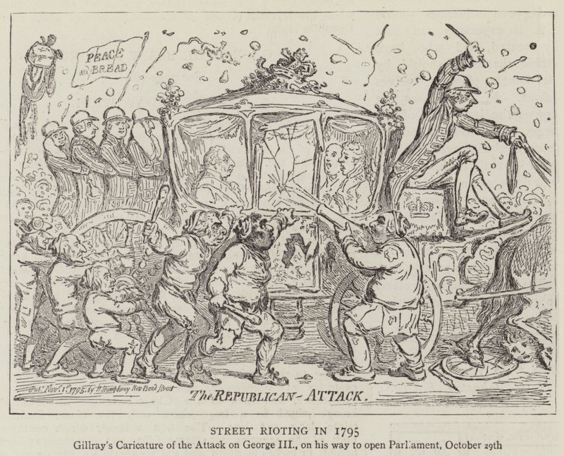 Disordini di strada nel 1795 da James Gillray