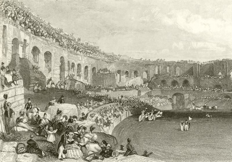 Anfiteatro a Nimes da James Duffield Harding