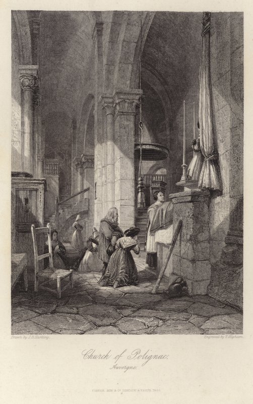 La chiesa di Polignac in Alvernia da James Duffield Harding