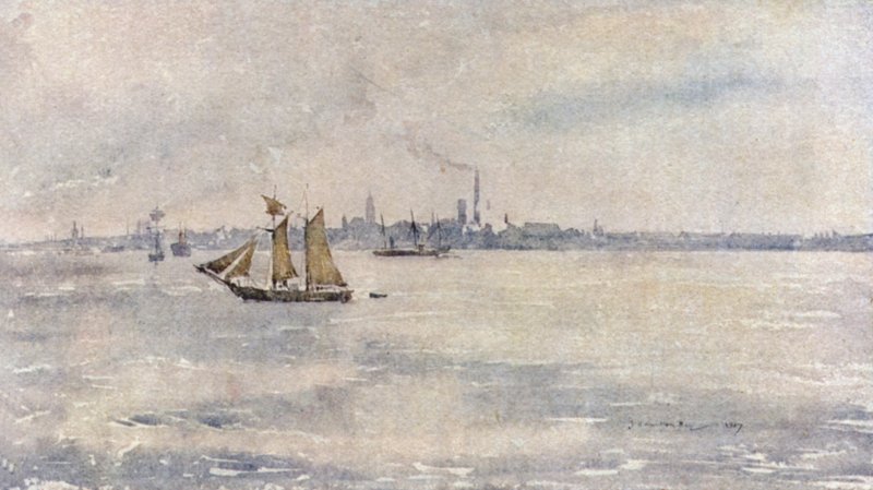 Birkenhead dal fiume da James Hamilton Hay