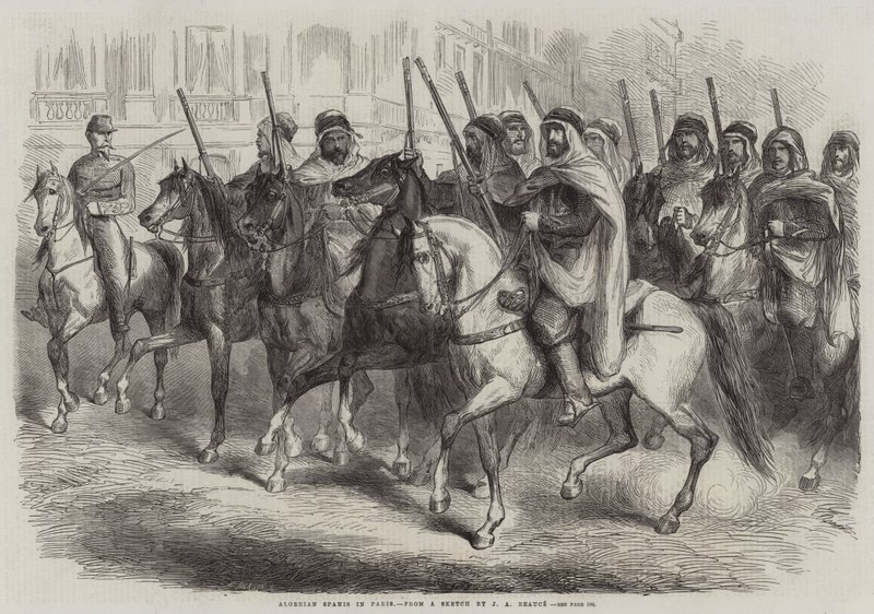 Spahis algerini a Parigi da Jean Adolphe Beauce
