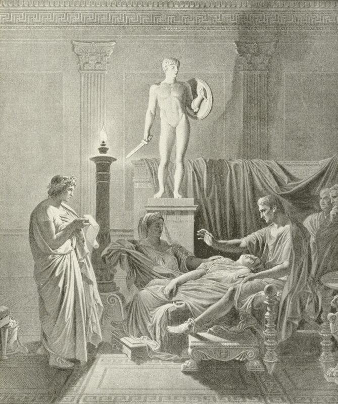 Ottavia sopraffatta dai versi di Virgilio da Jean Auguste Dominique Ingres