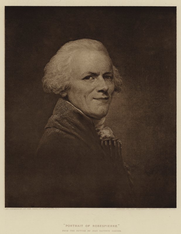 Ritratto di Robespierre da Jean Baptiste Greuze