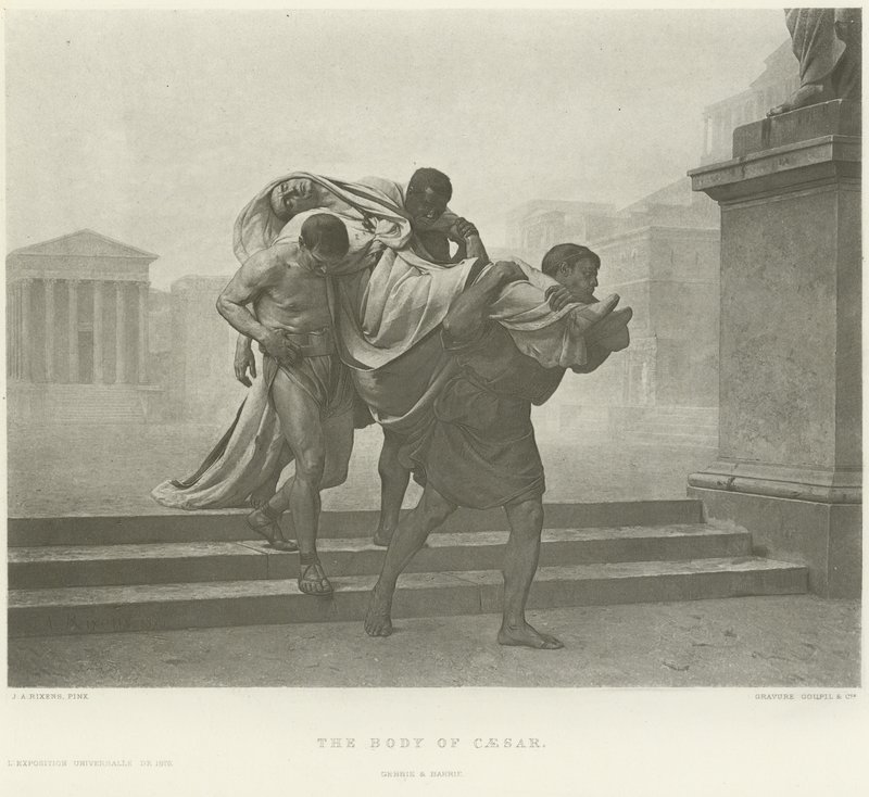Il corpo di Cesare da Jean Andre Rixens