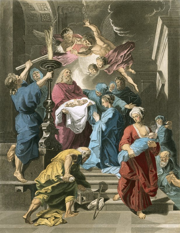 Simeone nel tempio da Jean Baptiste Jouvenet