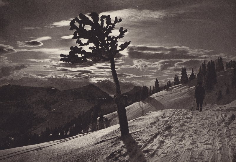 Rigi Kaltbad, Notte di Luna in Inverno da Jean Gaberell