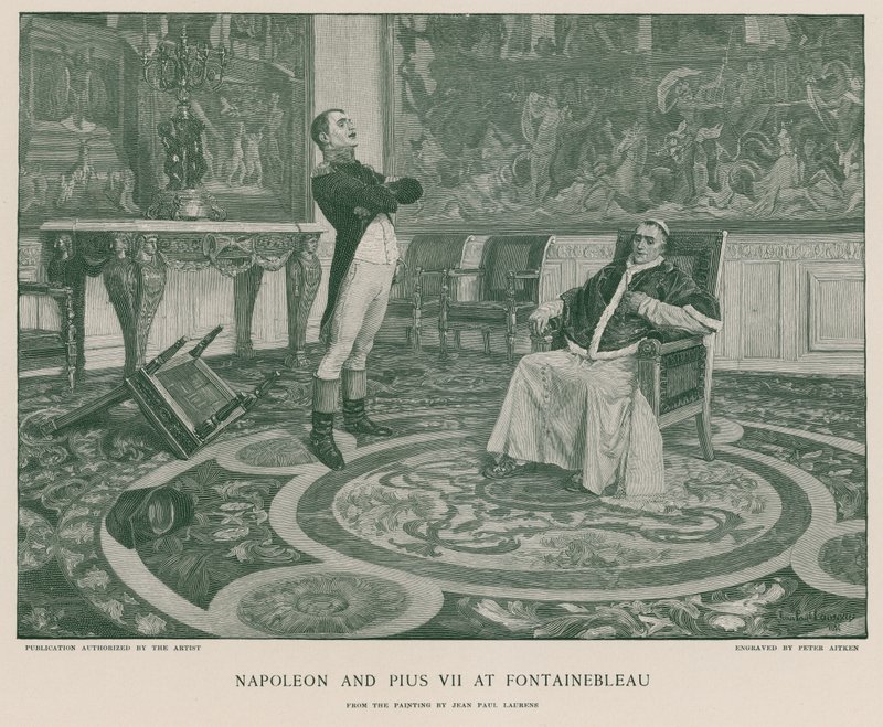 Napoleone e Pio VII a Fontainebleau da Jean Paul Laurens