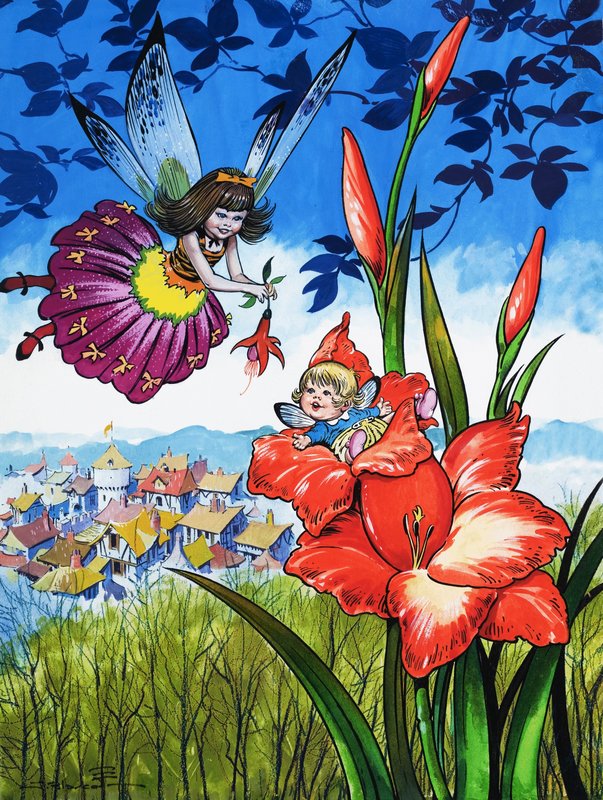 Fata bambina in un fiore da Jesus Blasco