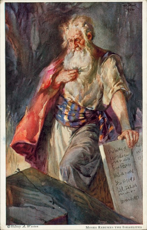 Mosè rimprovera gli Israeliti da Johannes Adolf Tillack