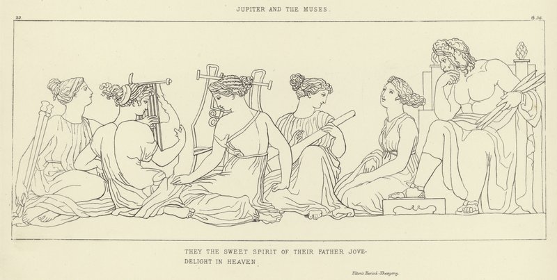 Giove e le Muse da John Flaxman
