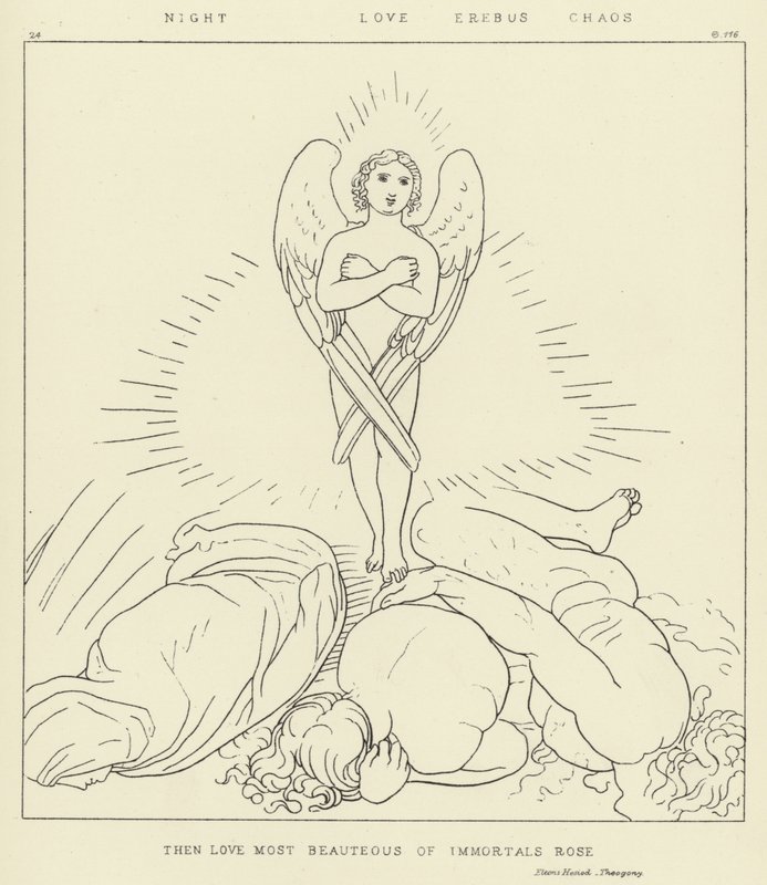 Notte, Amore, Erebo, Caos da John Flaxman