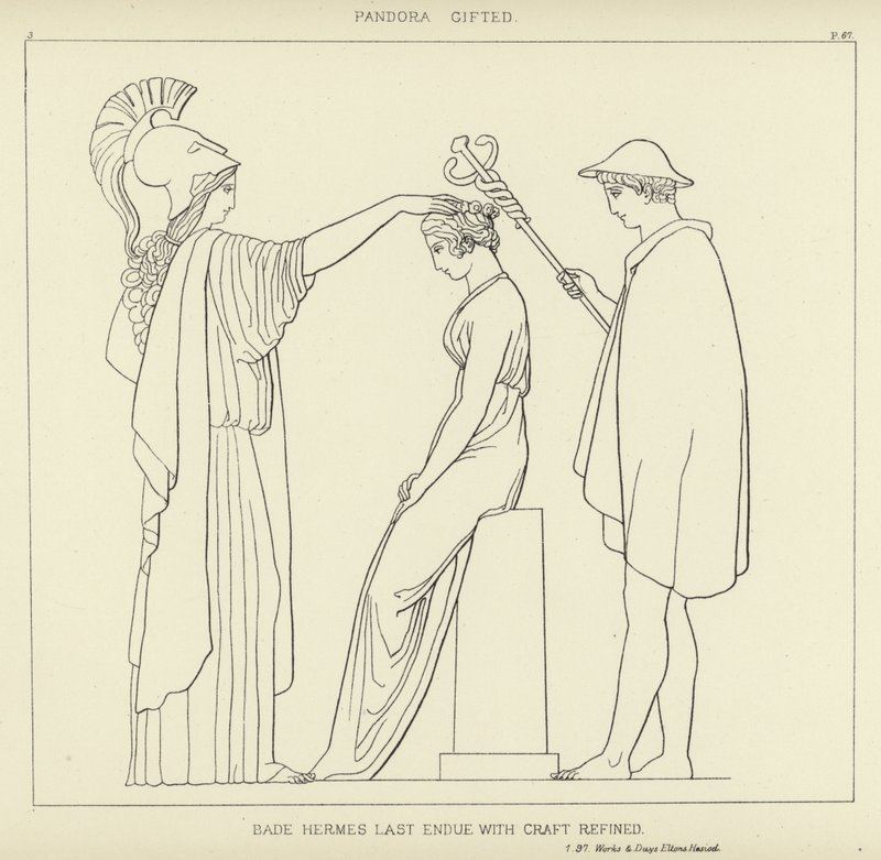 Pandora dotata da John Flaxman
