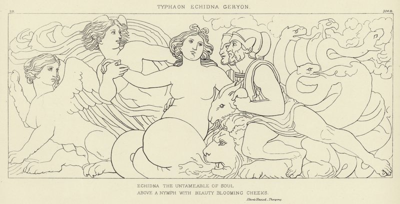 Tifone, Echidna, Gerione da John Flaxman