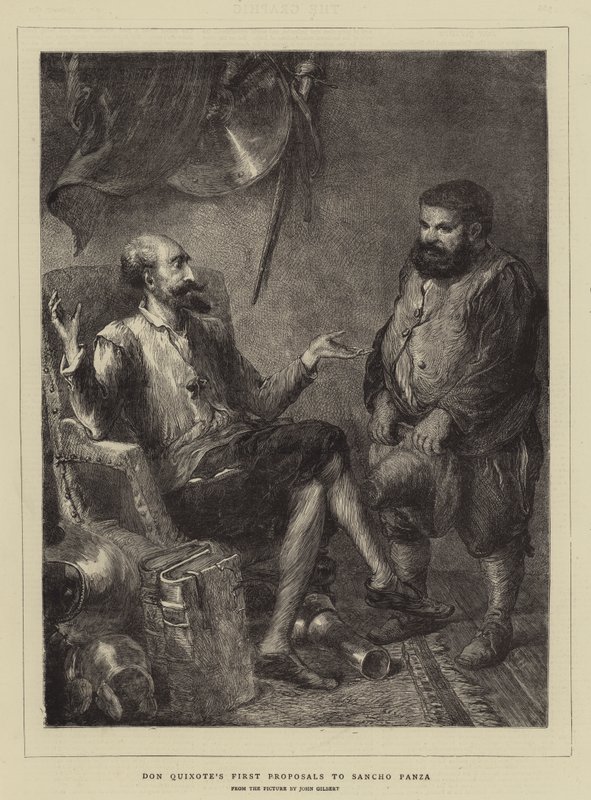 Le prime proposte di Don Chisciotte a Sancho Panza da John Gilbert