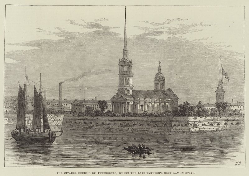 La chiesa della cittadella, San Pietroburgo, dove giaceva il corpo del defunto imperatore da John Gilbert