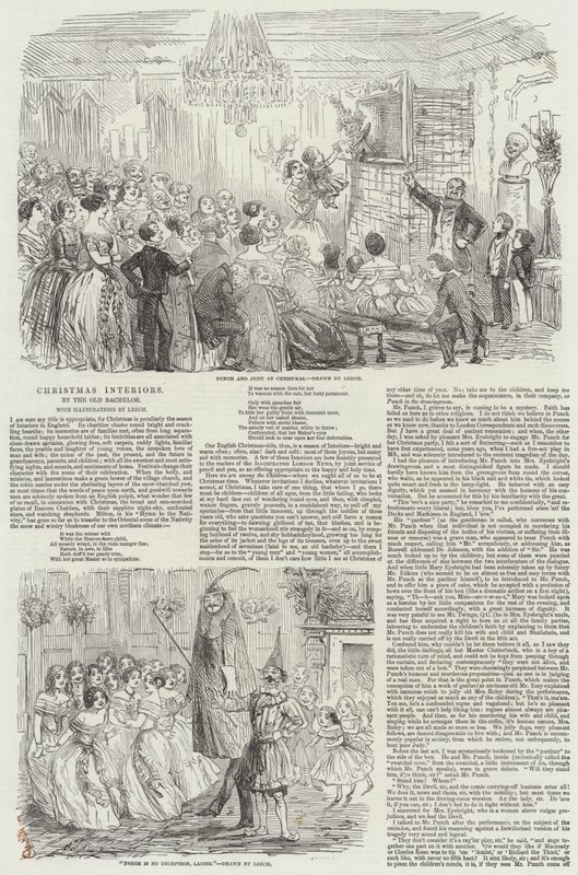 Interni di Natale da John Leech