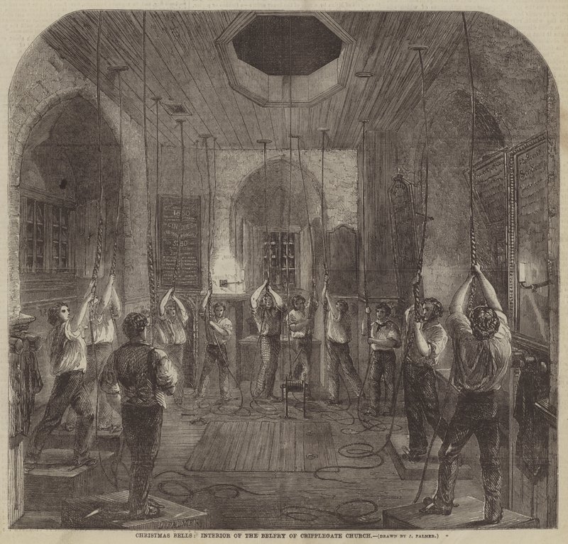 Campane di Natale, interno del campanile della chiesa di Cripplegate da John Palmer