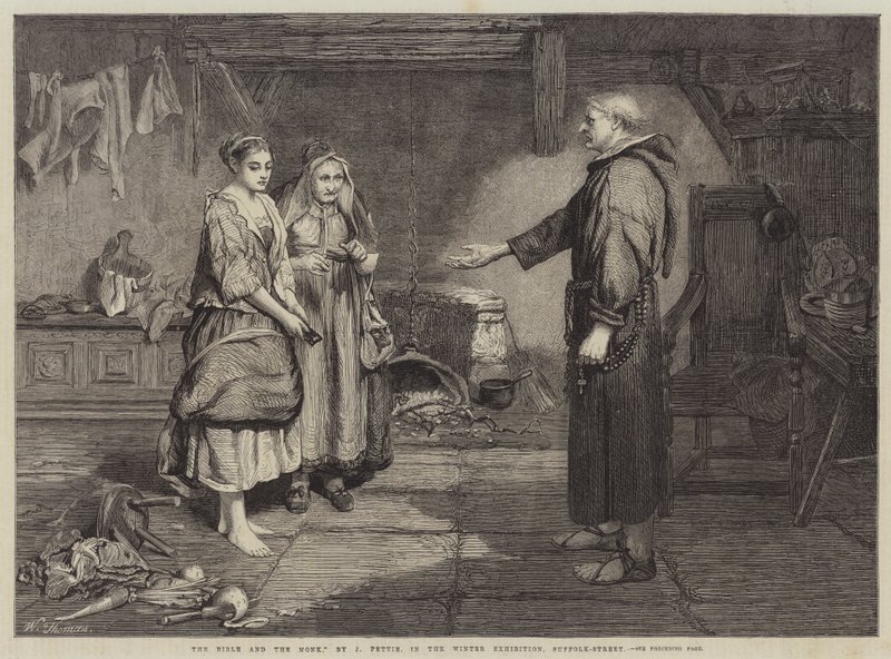 La Bibbia e il Monaco da John Pettie