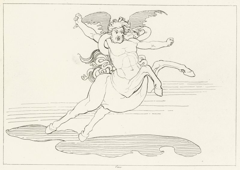 Caco, Inferno, Canto 25 (incisione) da John (after) Flaxman