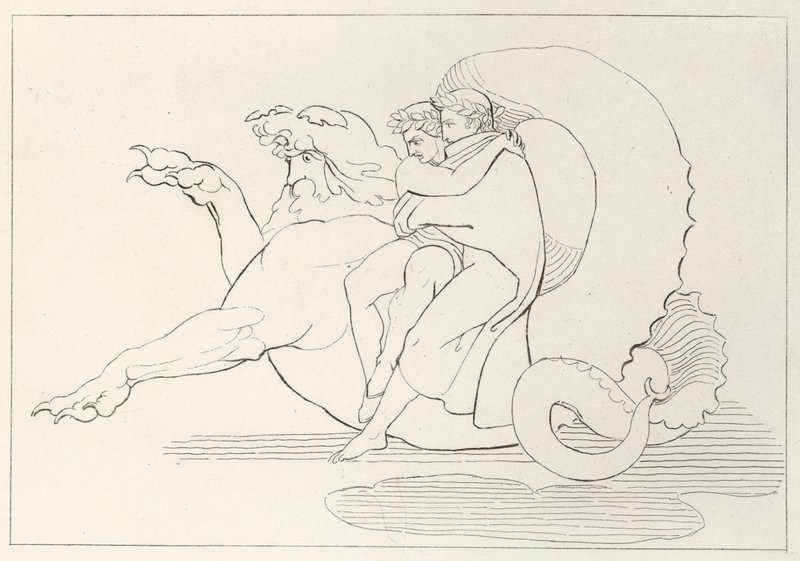 Gerione, Inferno, Canto 17 da John (after) Flaxman