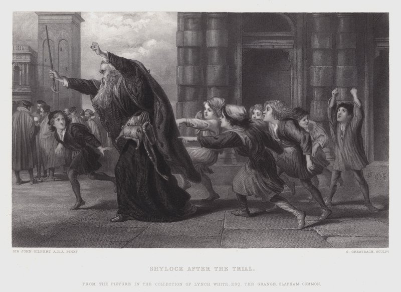 Shylock dopo il processo da John (after) Gilbert