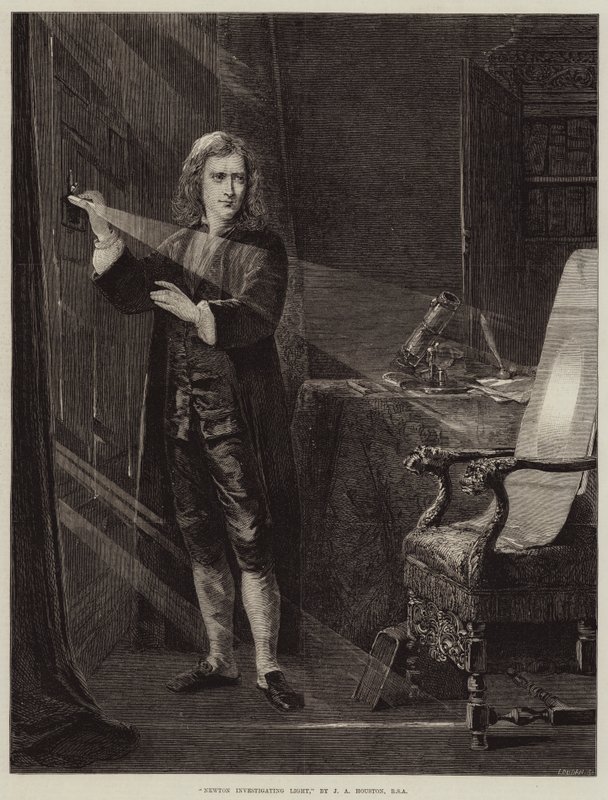 Newton che indaga sulla luce da John Adam P. Houston