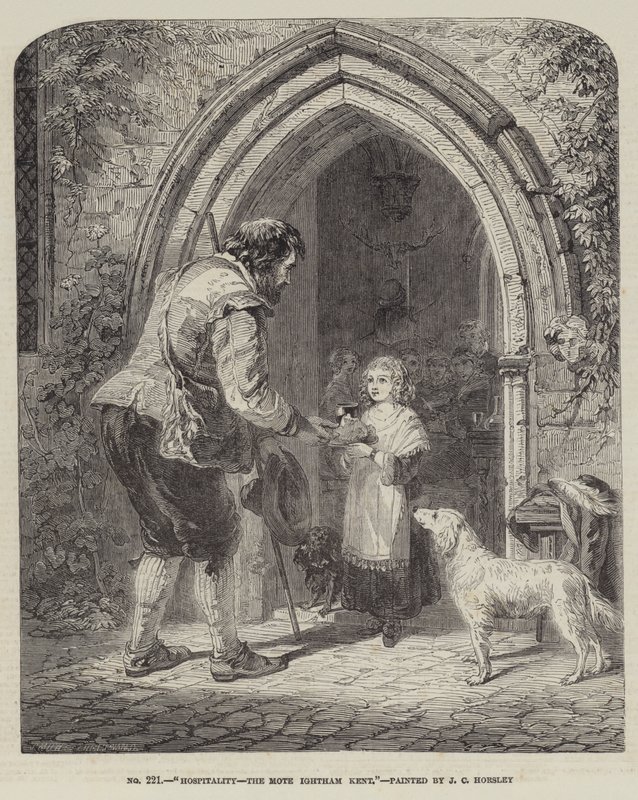 Ospitalità, il Mote, Ightham, Kent da John Callcott Horsley