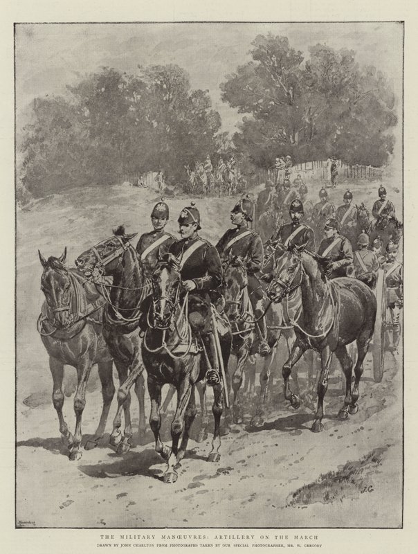 Le Manovre Militari, Artiglieria in Marcia da John Charlton