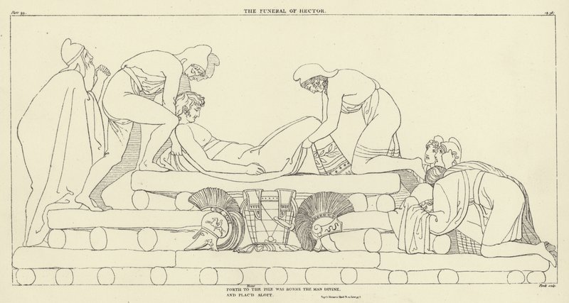 Il funerale di Ettore da John Flaxman
