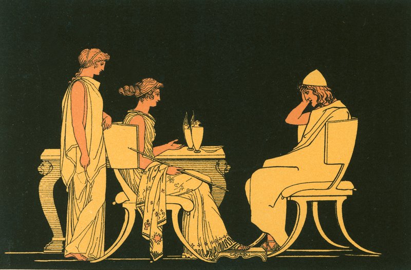 Ulisse alla tavola di Circe da John Flaxman