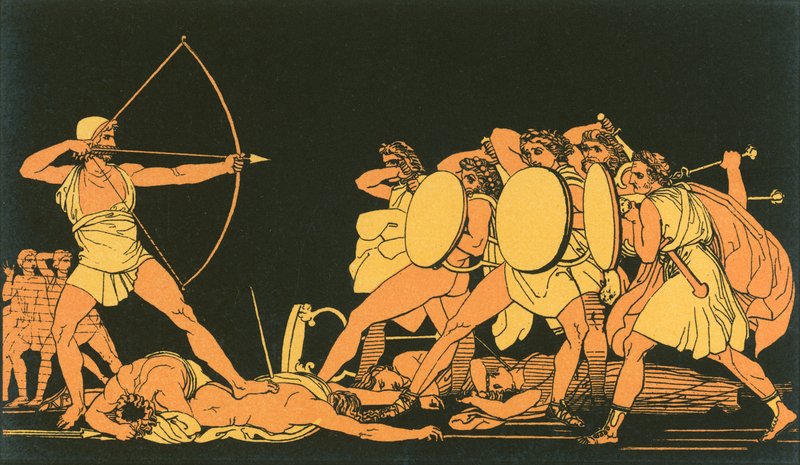 Ulisse uccide i pretendenti da John Flaxman