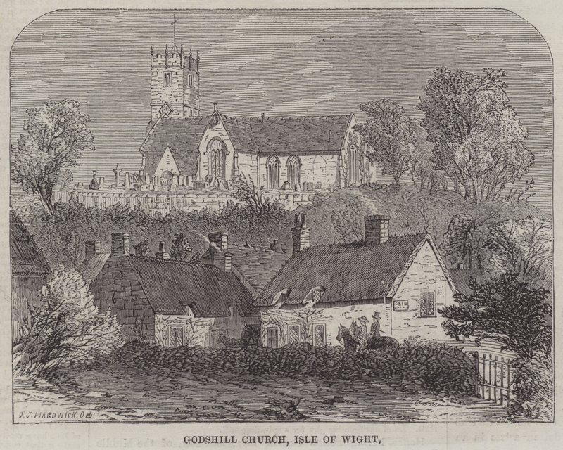 Chiesa di Godshill, Isola di Wight da John Jessop Hardwick