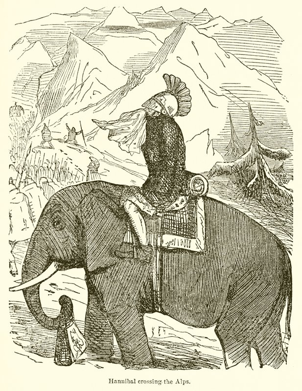 Annibale attraversa le Alpi da John Leech