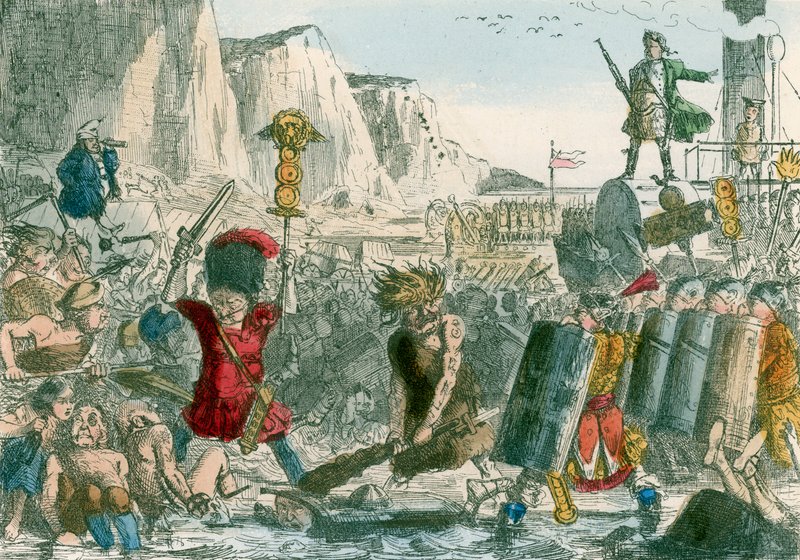 Sbarco di Giulio Cesare da John Leech