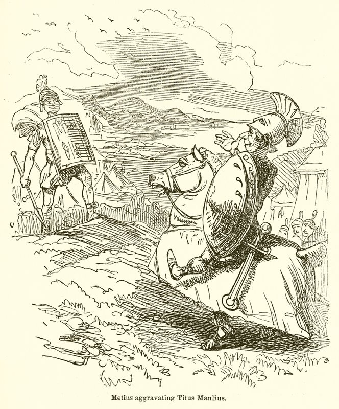 Metius che aggrava Tito Manlio da John Leech