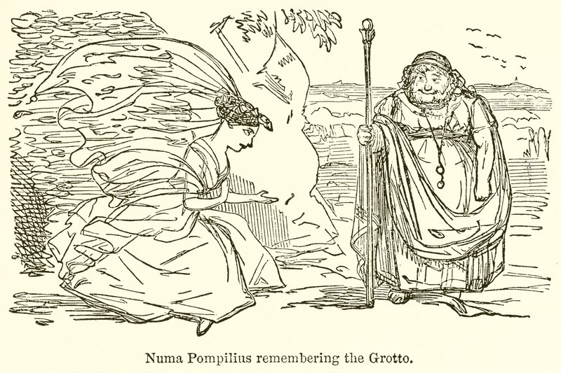 Numa Pompilio ricorda la grotta da John Leech